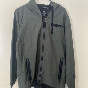 100% racing MX Men's Green Hooded windbreaker Jacket